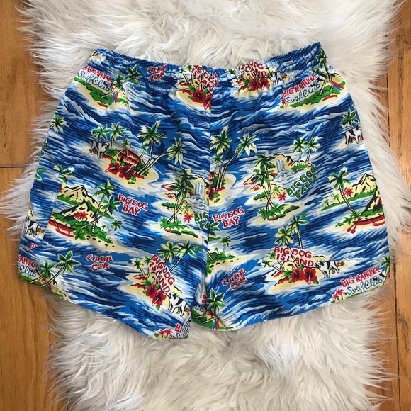 Big Dogs Novelty Swim Trunks Board Shorts Hawaii - Picture 2 of 12